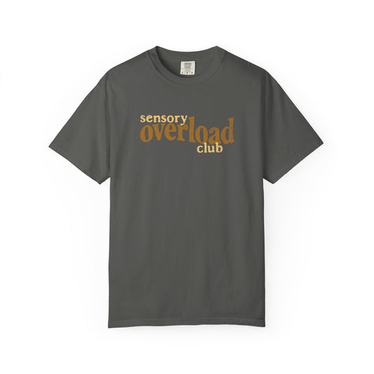 Sensory Overload Club Shirt, Neurodivergent Tee, ADHD Autism AuDHD Shirt, Retro Groovy Sensory Tee, Soft Neurodivergent