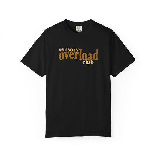 Sensory Overload Club Shirt, Neurodivergent Tee, ADHD Autism AuDHD Shirt, Retro Groovy Sensory Tee, Soft Neurodivergent
